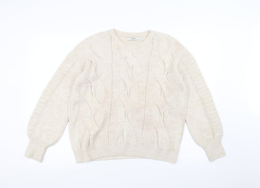George Womens White   Pullover Jumper Size M