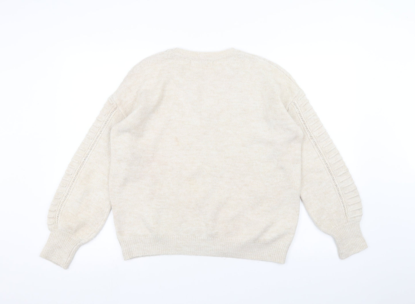 George Womens White   Pullover Jumper Size M