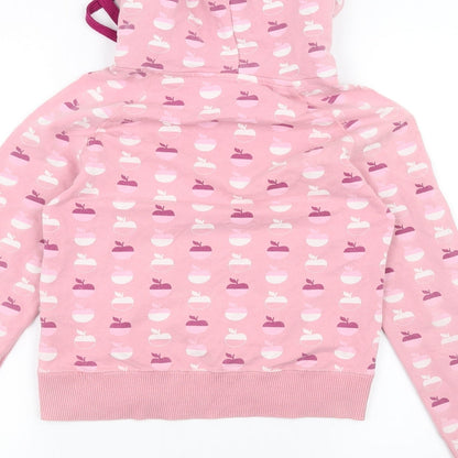 Preloved XDYE Girls Pink   Pullover Hoodie Size M  - Apple Print - Label