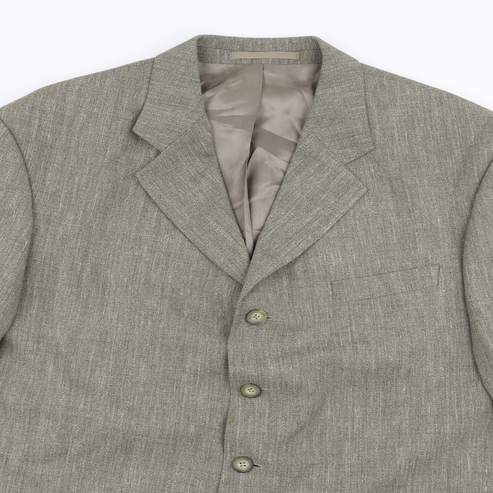 Preworn Mens Brown   Jacket Suit Jacket Size 42