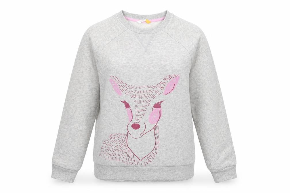 John Lewis Womens Grey   Pullover Jumper Size 14  - Deer