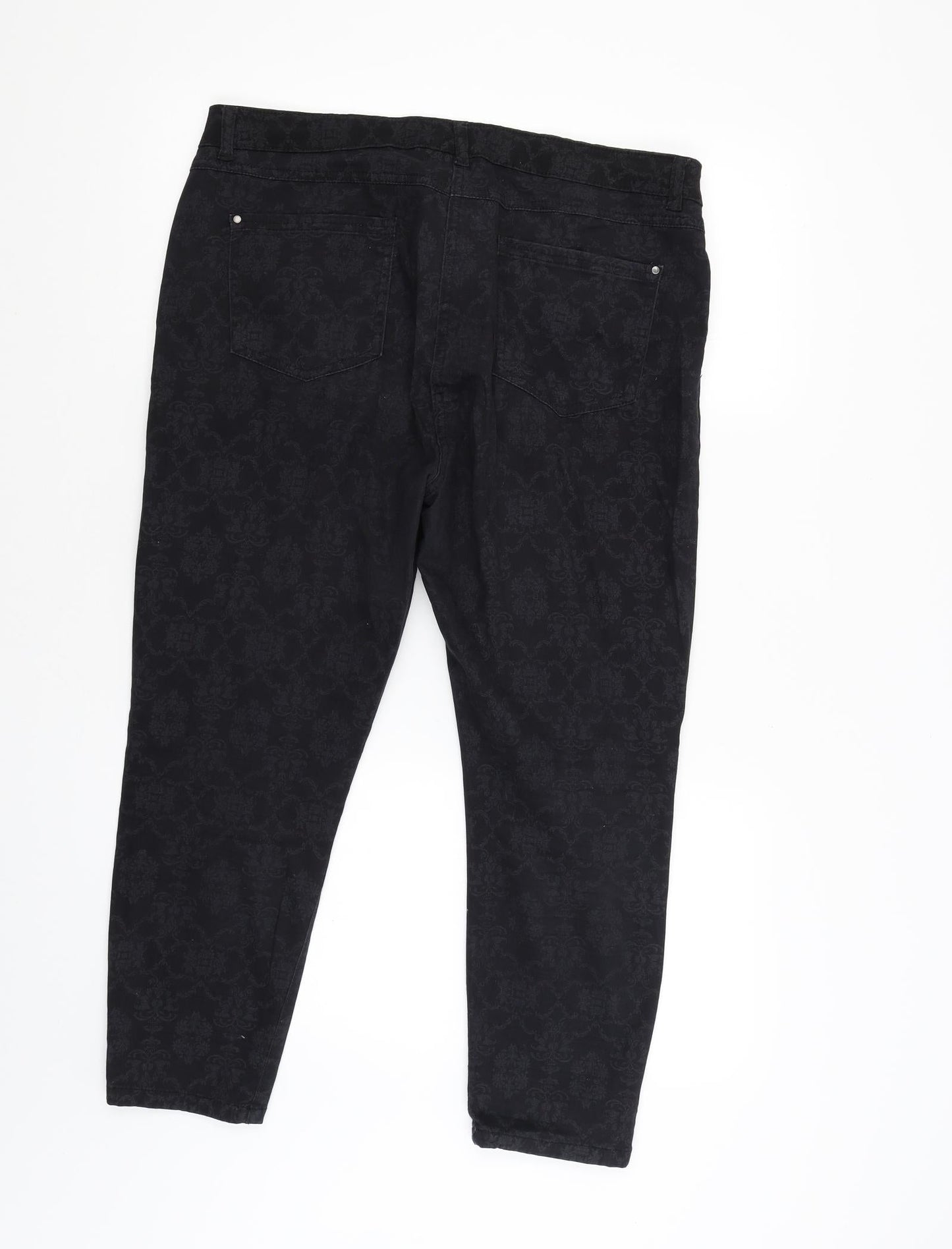 Preworn Womens Black   Trousers  Size 16 L24 in