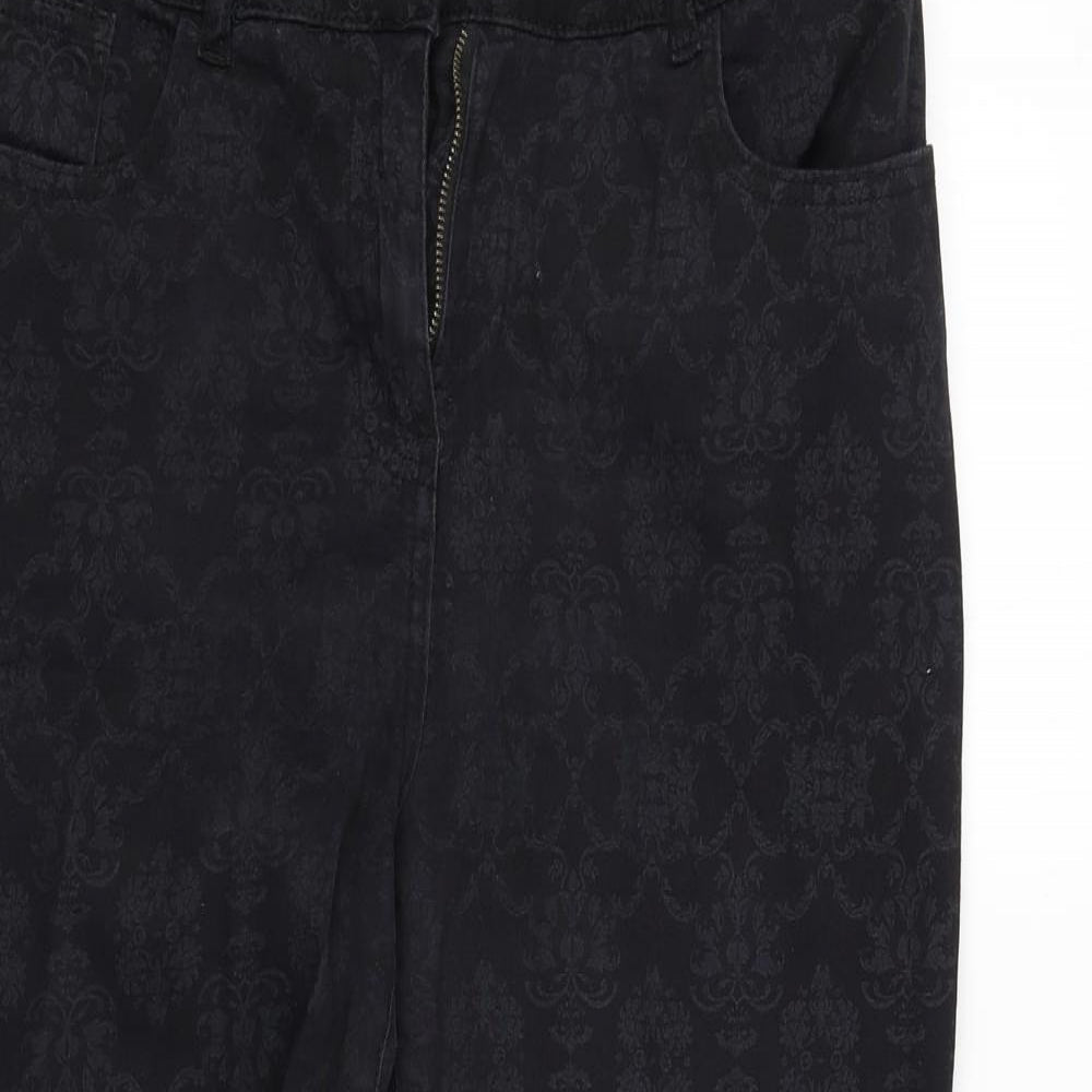 Preworn Womens Black   Trousers  Size 16 L24 in