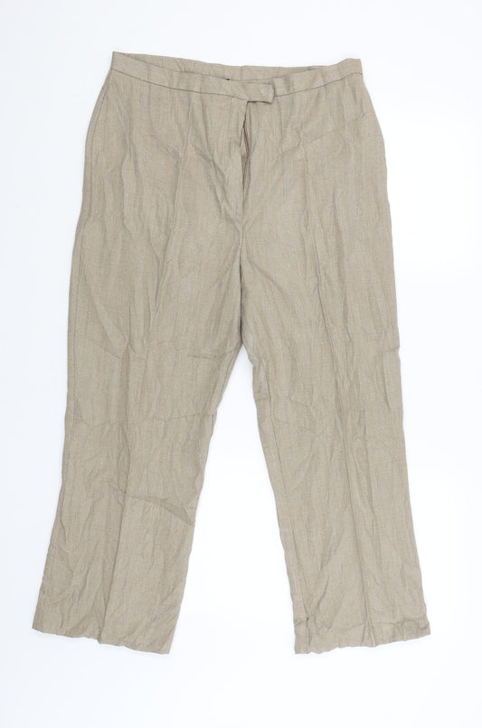 Ellie Louise Womens Beige   Chino Trousers Size 16 L25 in