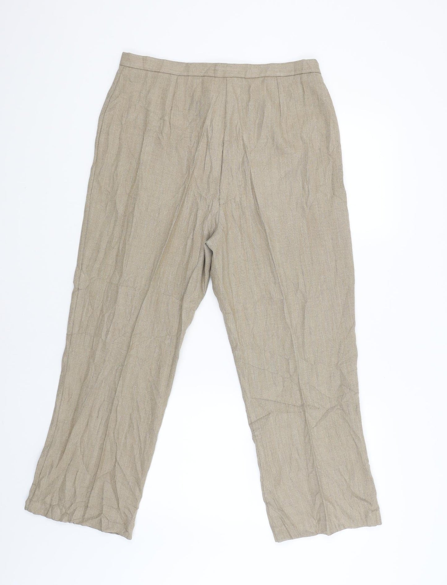 Ellie Louise Womens Beige   Chino Trousers Size 16 L25 in