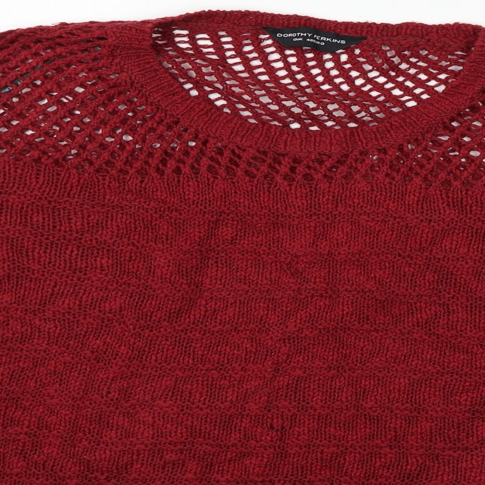 Dorothy Perkins Womens Red   Pullover Jumper Size 12