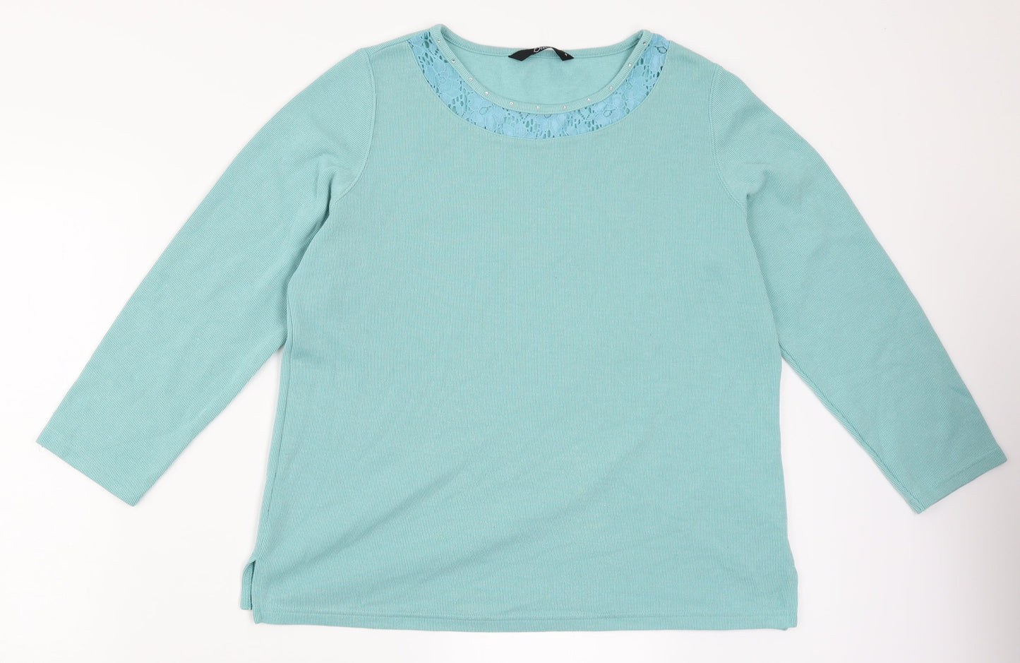 BM Womens Blue   Pullover Jumper Size M  - lace trim on collar