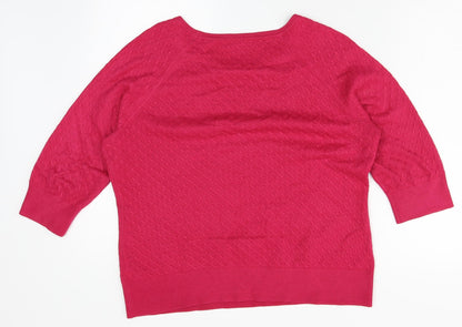 Marks & Spencer Womens Pink   Pullover Jumper Size 14