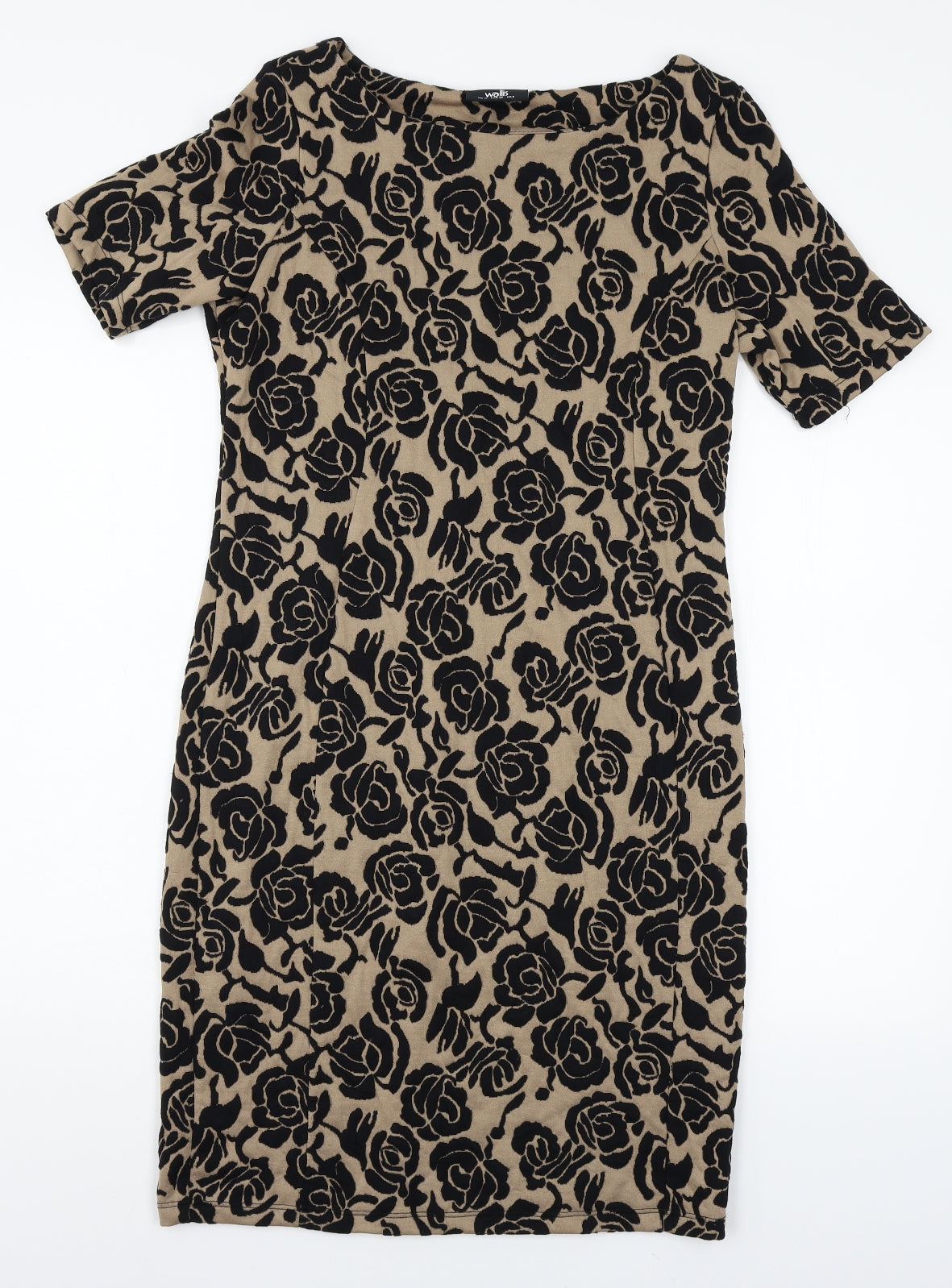 Wallis Womens Brown Floral  A-Line  Size 12