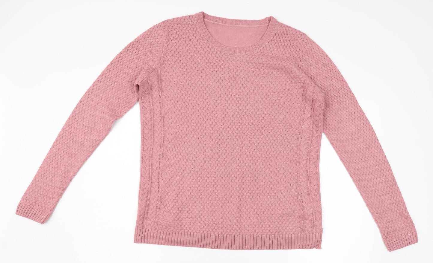 EWM Womens Pink  Knit Pullover Jumper One Size