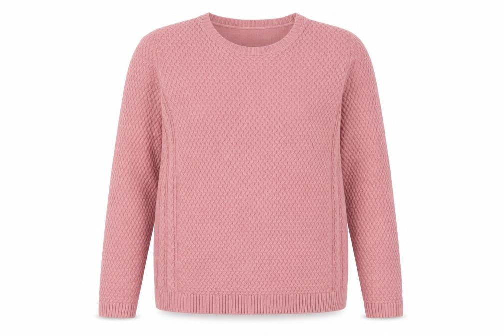 EWM Womens Pink  Knit Pullover Jumper One Size