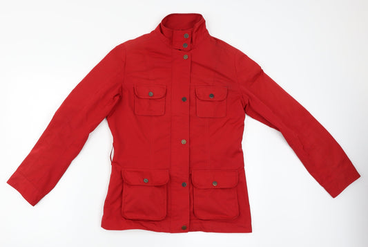M&S Womens Red   Overcoat Coat Size 8