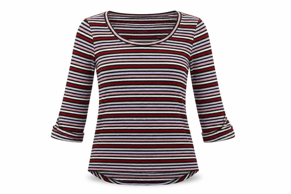 New Look Womens Red Striped  Pullover Jumper Size 8
