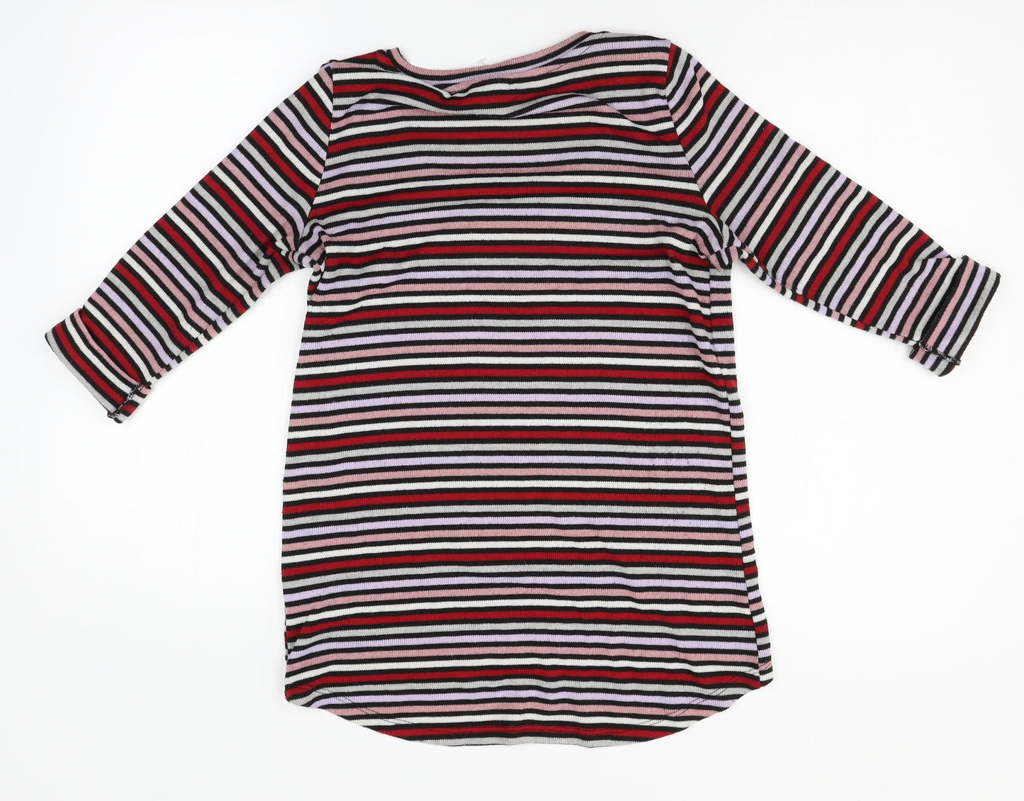 New Look Womens Red Striped  Pullover Jumper Size 8