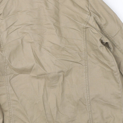 Brand and care label for Papaya women’s beige jacket, size UK 12