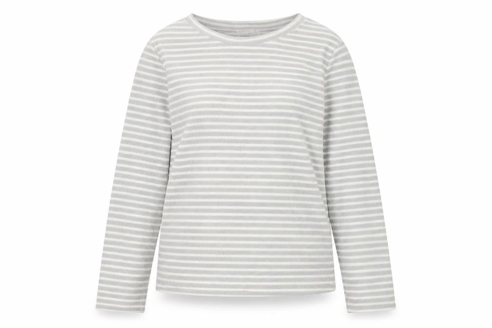 Luxe Leisure Womens Grey Striped  Pullover Jumper Size M