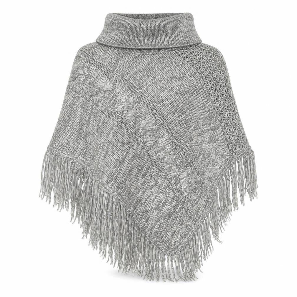 M&Co Womens Grey  Knit Jacket Poncho Size M