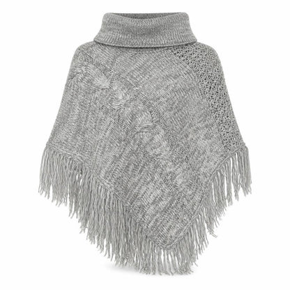 M&Co Womens Grey  Knit Jacket Poncho Size M