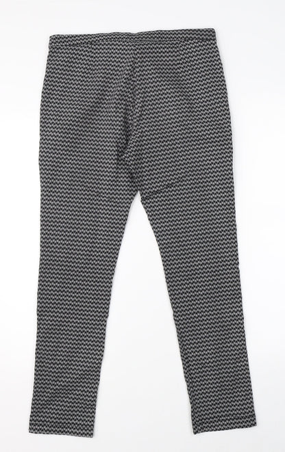 Back view of Red Herring women’s multicoloured herringbone trousers, size UK 12, 25-inch leg