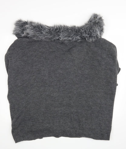 Marks & Spencer Womens Grey   Wrap Jumper One Size