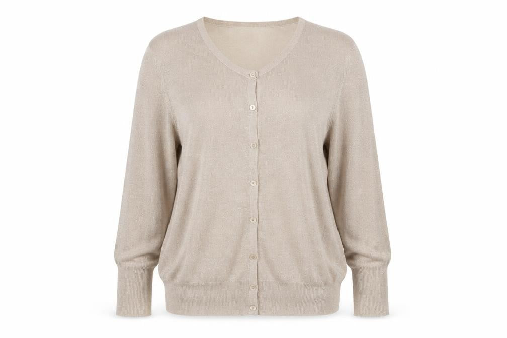 Nina Murati Womens Beige   Cardigan Jumper Size L
