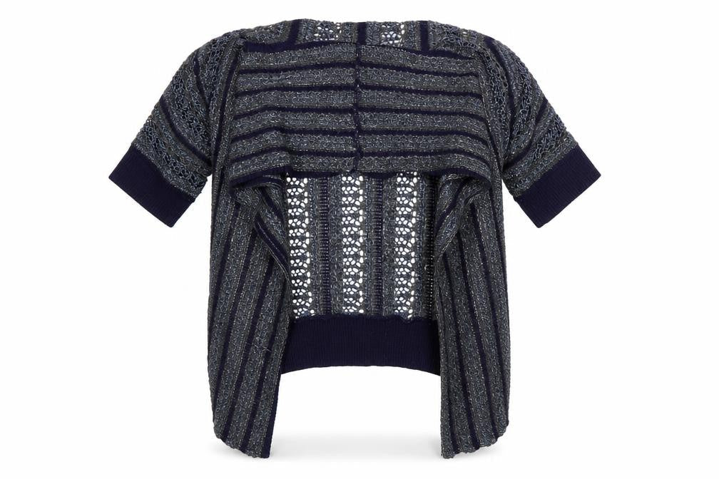 Miss Selfridge Womens Blue Striped  Wrap Jumper Size 8