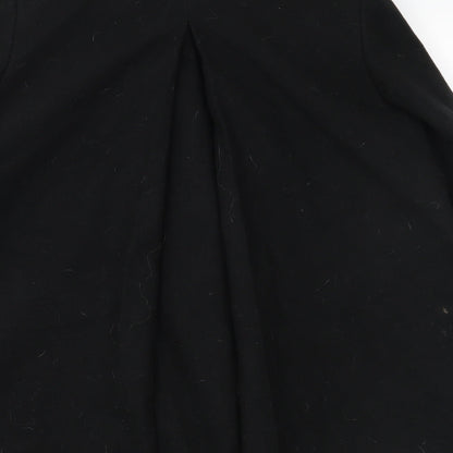 Brand and care label for Papaya women’s black overcoat coat, size UK 14