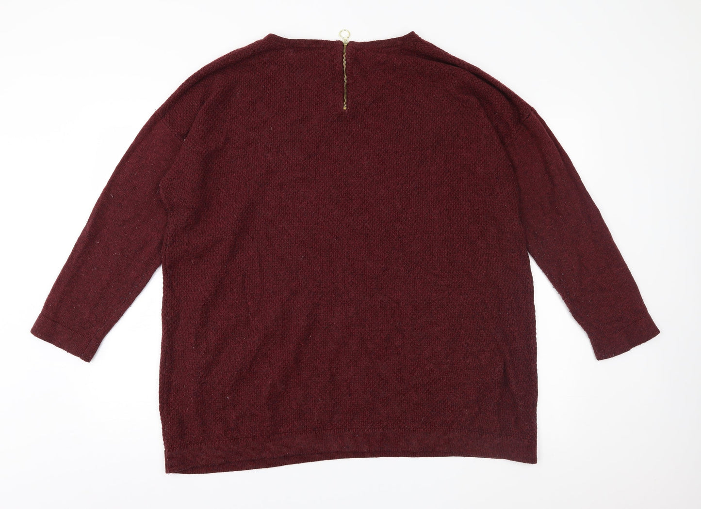 George Womens Red  Knit Pullover Jumper Size 18