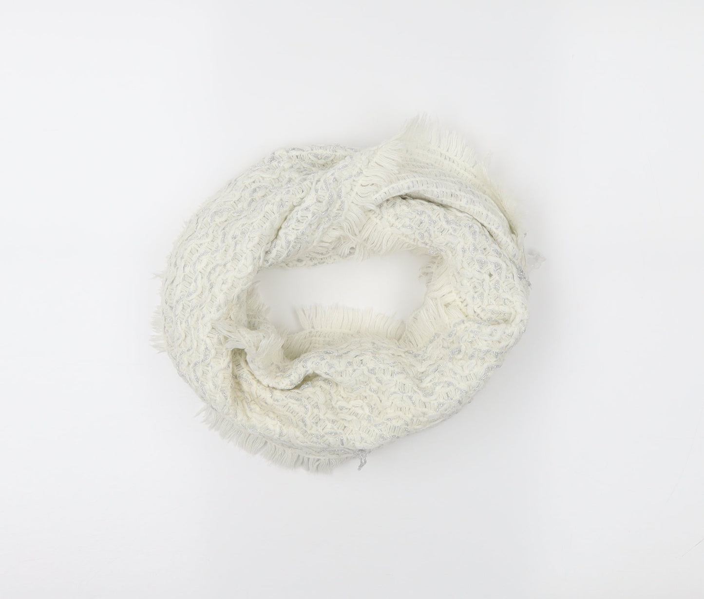 Preworn Womens White    Scarf   - Infinity Scarf