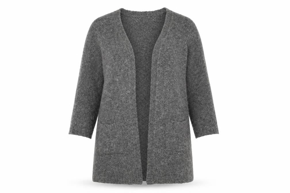 VRS Womens Grey  Knit Cardigan Jumper Size M