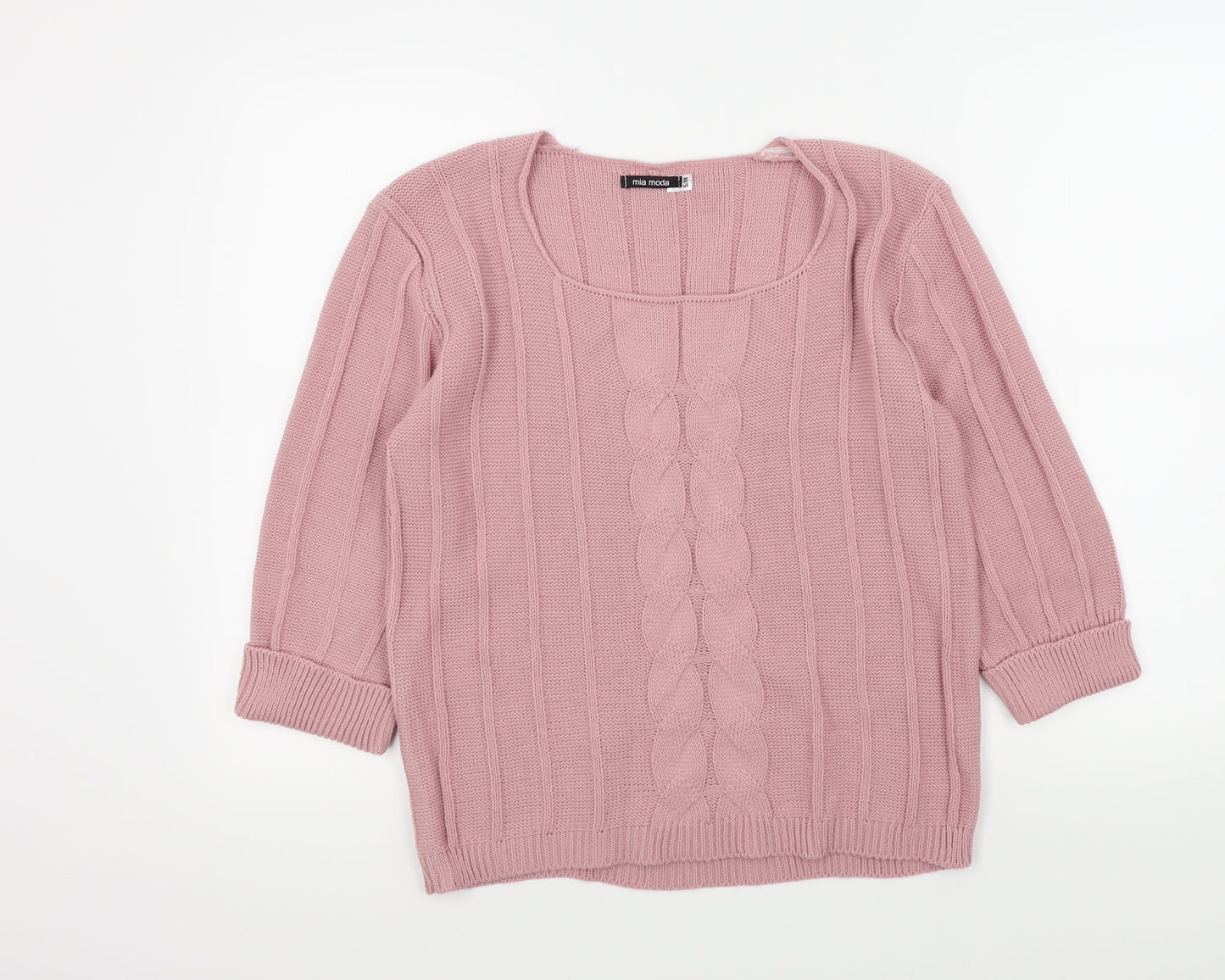 Mia Moda Womens Pink   Pullover Jumper Size S