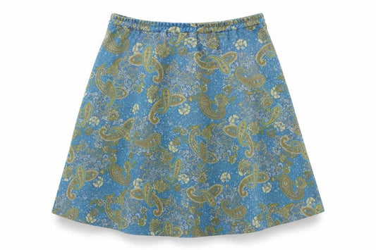 DMART Womens Blue Paisley  Flare Skirt Size M