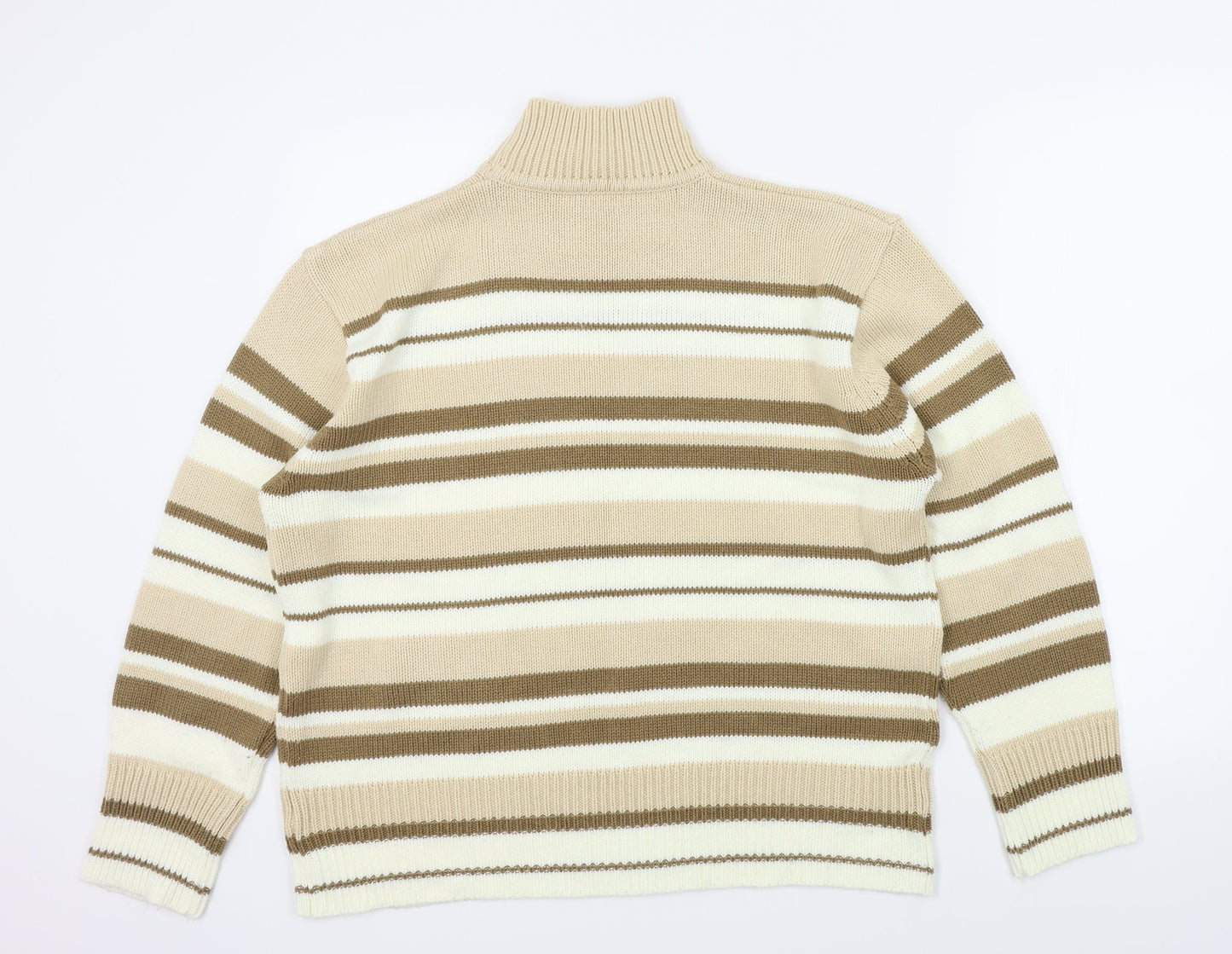 Bonmarché Womens Brown Striped  Pullover Jumper Size XL