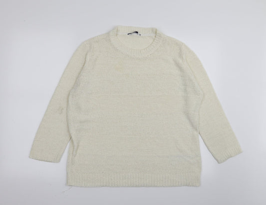 DASH Womens White   Pullover Jumper Size 16