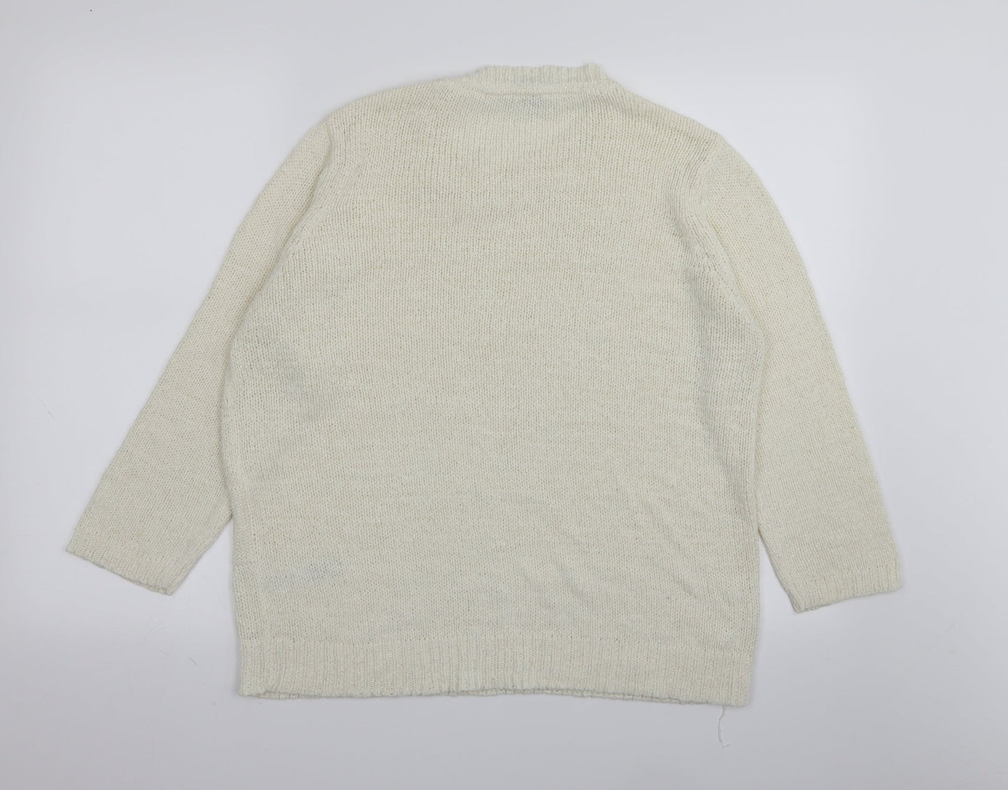 DASH Womens White   Pullover Jumper Size 16