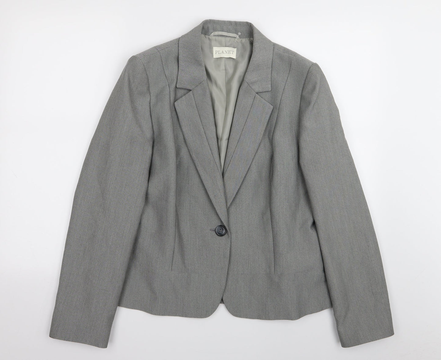 planet Womens Grey   Jacket Blazer Size 14