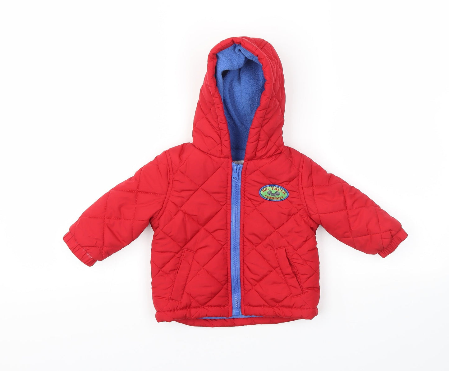 Babaluno Boys Red   Basic Coat Coat Size 3-6 Months