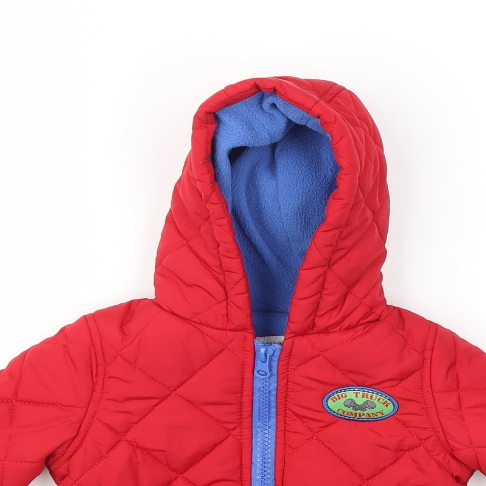Babaluno Boys Red   Basic Coat Coat Size 3-6 Months
