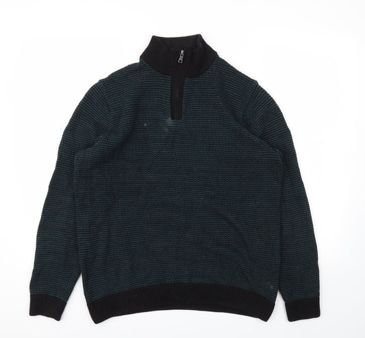 M&S Mens Blue   Pullover Hoodie Size M