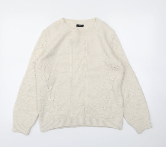 M&Co Womens Ivory   Pullover Jumper Size 10