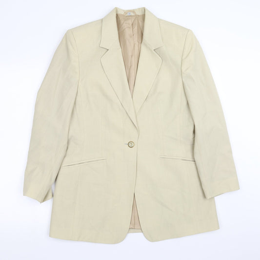 Bianca Womens Yellow   Jacket Suit Jacket Size 12
