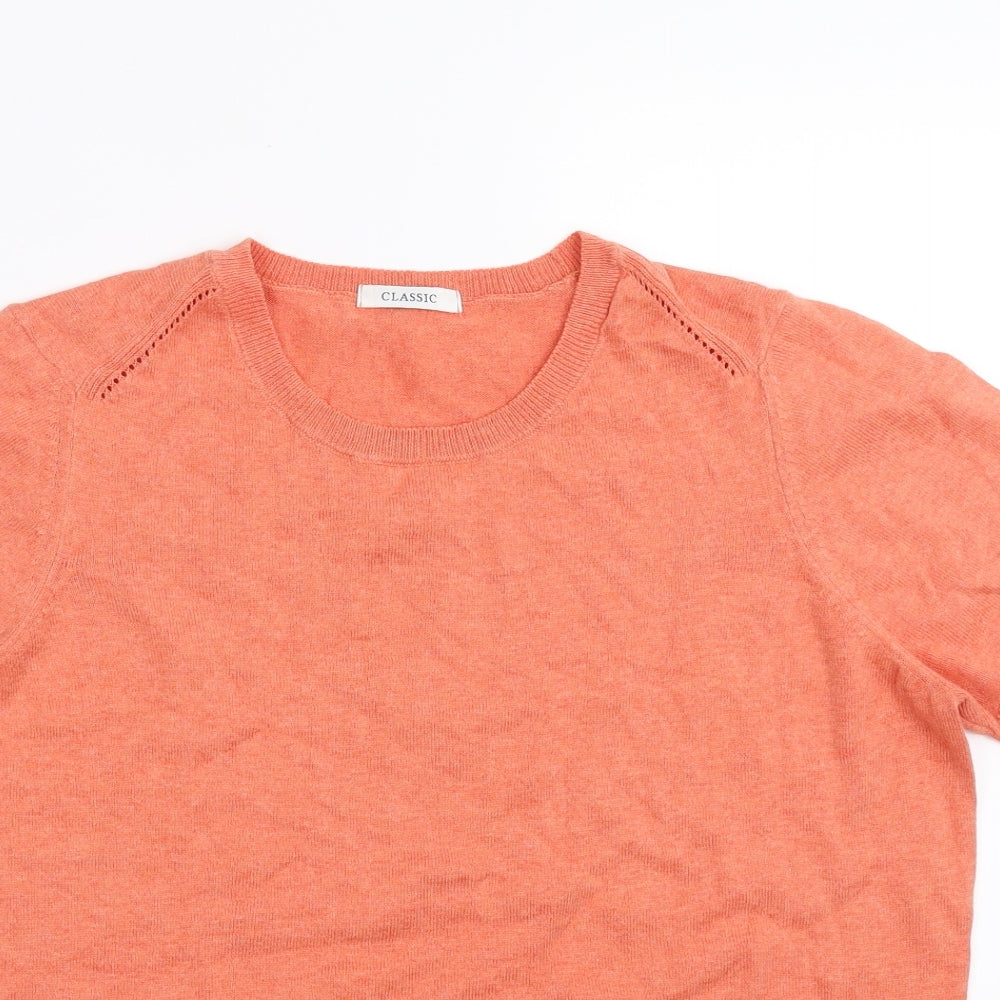Marks and Spencer Womens Orange   Pullover Jumper Size 14