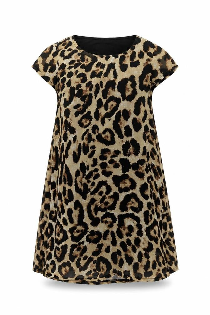 Missguided Womens Brown Animal Print  Shift  Size 6