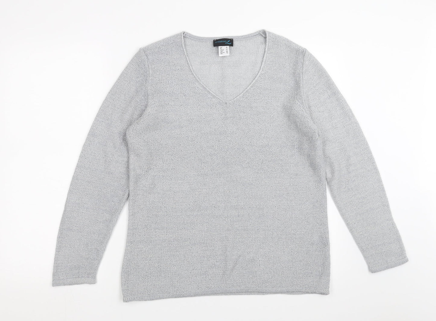 Creation Womens Grey   Pullover Jumper Size 16