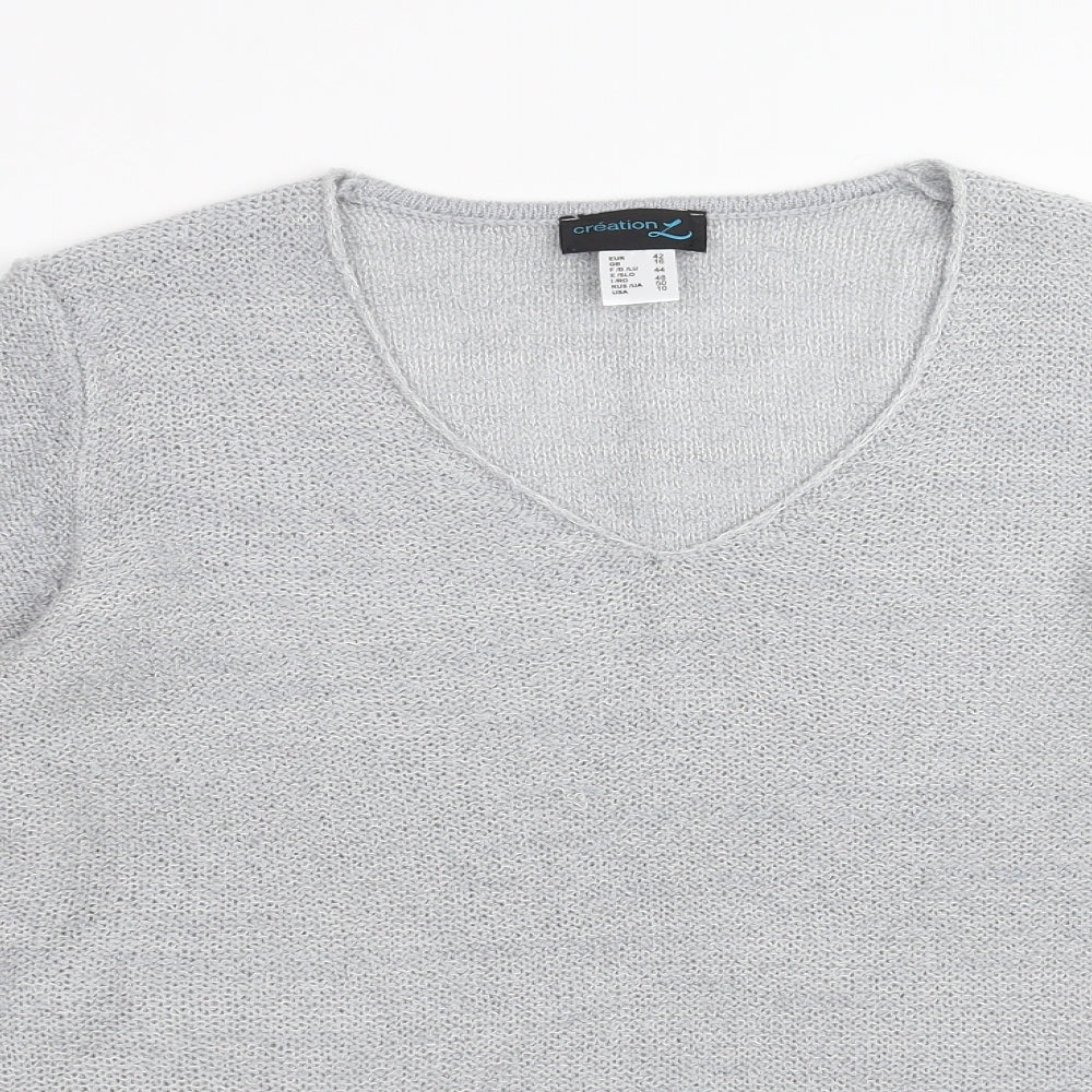 Creation Womens Grey   Pullover Jumper Size 16