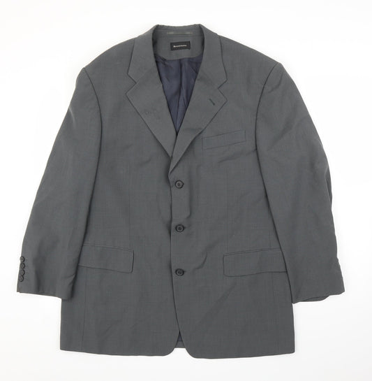 Benvenuto Mens Grey   Jacket Suit Jacket Size 48