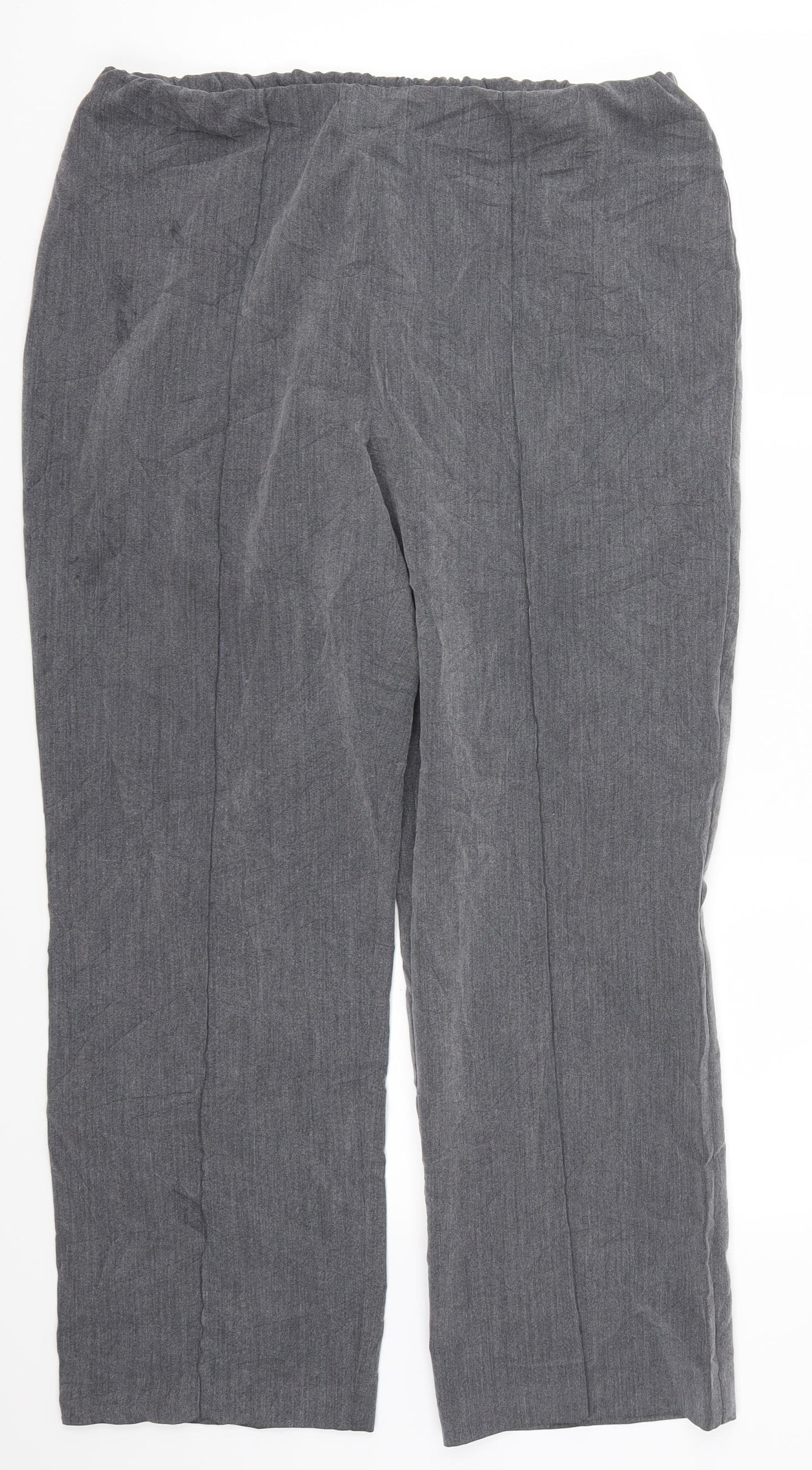 Preworn Womens Grey   Cropped Trousers Size 14 L26 in