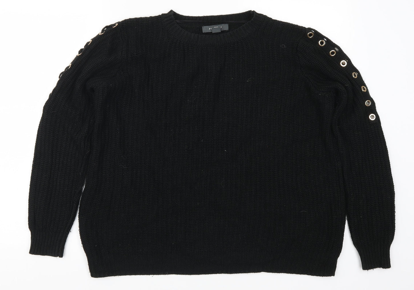 Primark Womens Black  Knit Pullover Jumper Size 10
