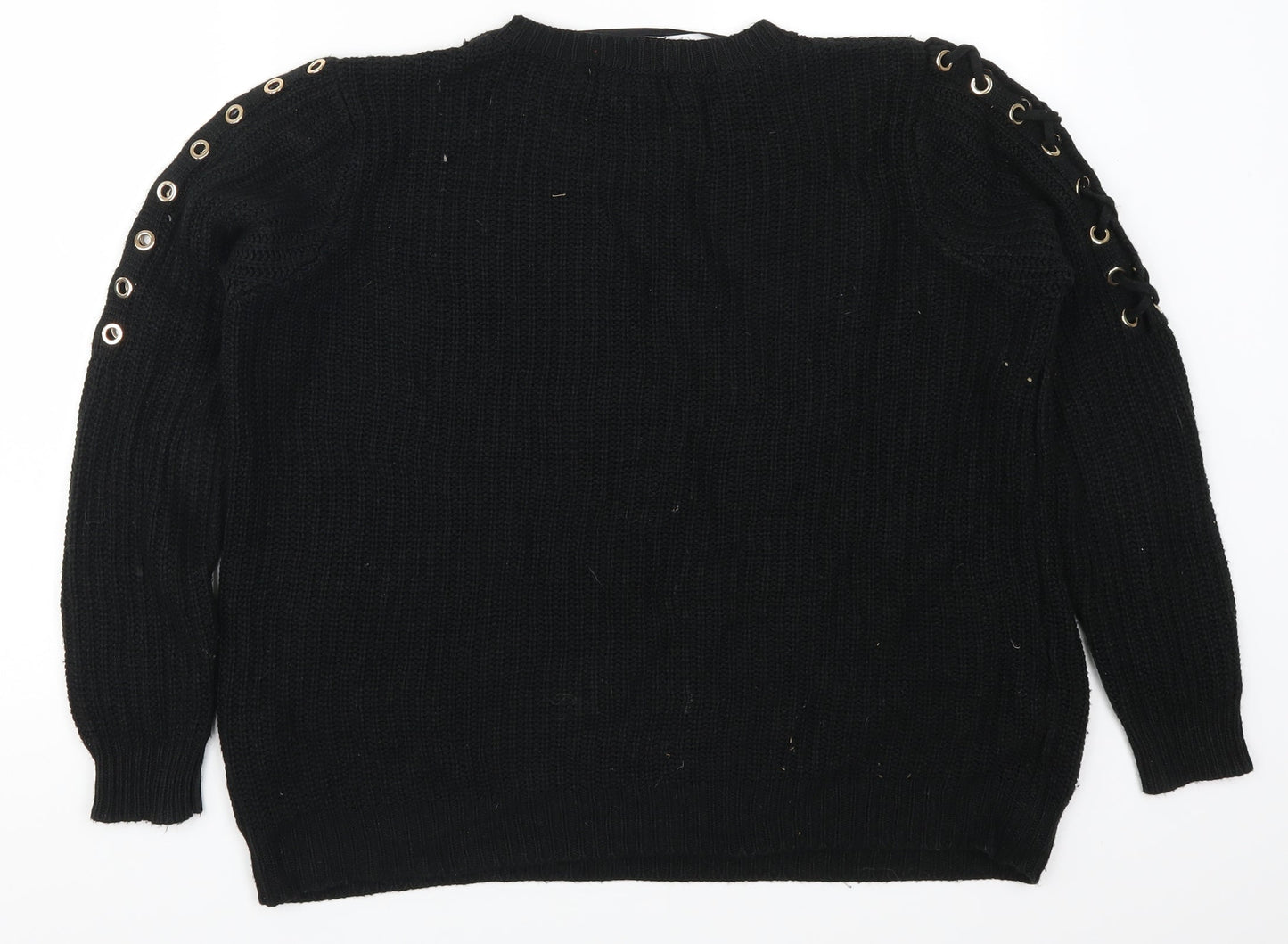 Primark Womens Black  Knit Pullover Jumper Size 10