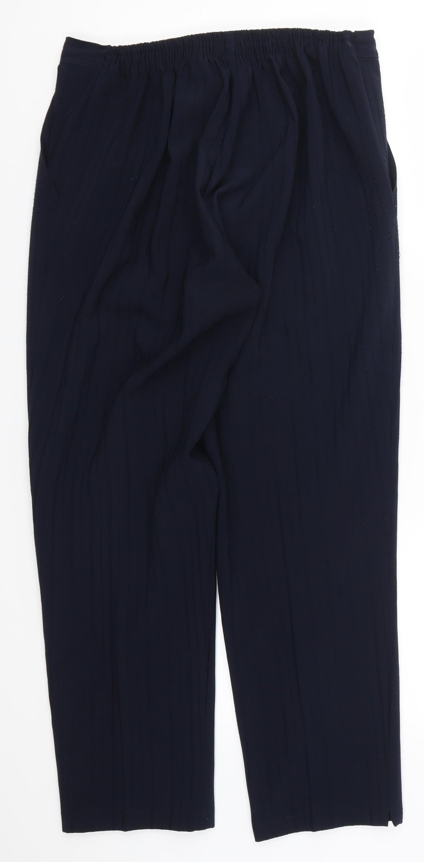 Preworn Womens Blue Striped  Trousers  Size 32 in L26 in